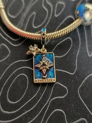 Charm in argento S925,'The Star' Tarocco Smaltato