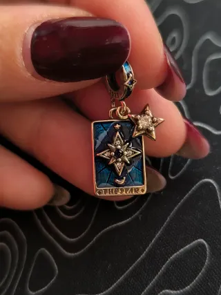 Charm in argento S925,'The Star' Tarocco Smaltato