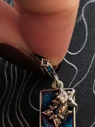 Charm in argento S925,'The Star' Tarocco Smaltato