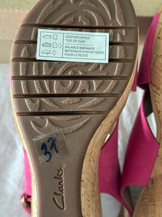 Sandalias piel Clarks Talla 37 Rosa