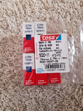 Lotto di nastri adesivi in tela blu