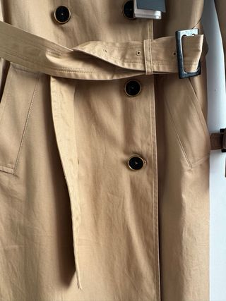 Gabardina Massimo Dutti Mujer Talla S Beige