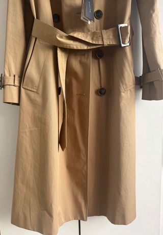 Gabardina Massimo Dutti Mujer Talla S Beige