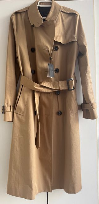 Gabardina Massimo Dutti Mujer Talla S Beige