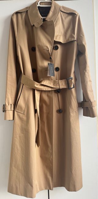 Gabardina Massimo Dutti Mujer Talla S Beige