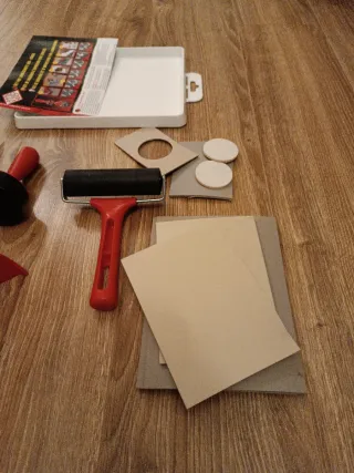 Kit intaglio timbri e stampa. Aperto e mai usato!