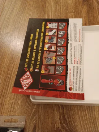 Kit intaglio timbri e stampa. Aperto e mai usato!