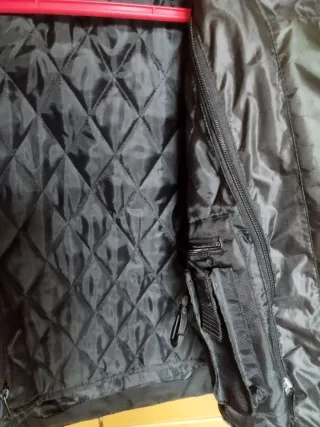 Chaqueta Moto Negra y Naranja Mujer