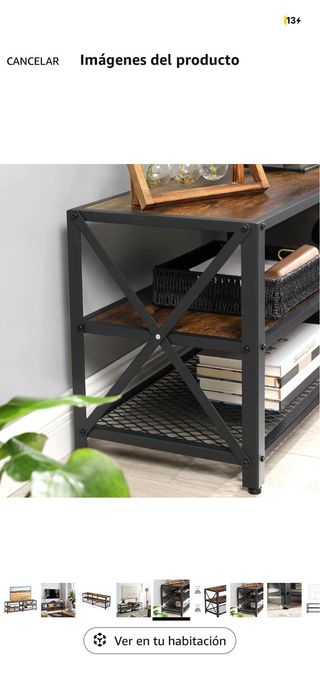 Mueble TV Industrial Madera y Acero