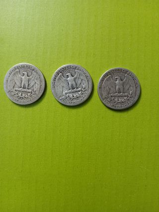 8 Monedas Quarter Dollar 1935-1963