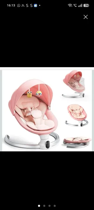 Mecedora para bebé rosa