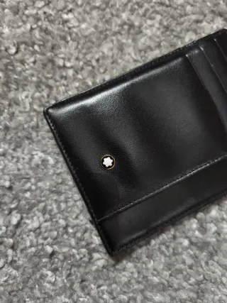 Tarjetero Mont Blanc Negro Piel Nuevo Mont blanc