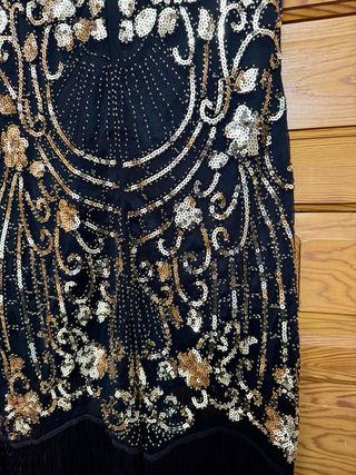 Vestido Gatsby Negro y Dorado