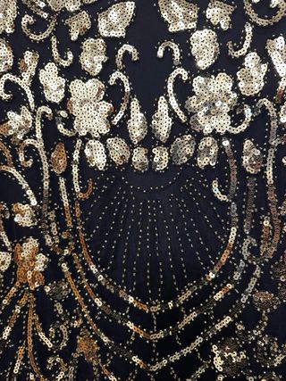 Vestido Gatsby Negro y Dorado