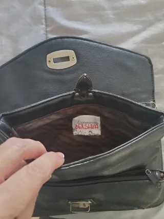 Bolso cartera negro/gris