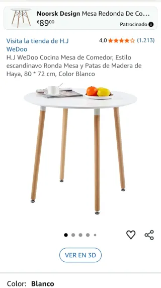 Mesa Redonda Cocina Noorsk Design