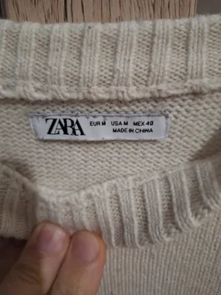 Maglione Zara Bianco Taglia M