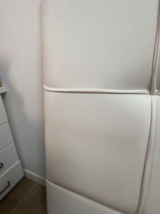 Cabecero de piel blanco 105 cm