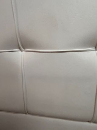 Cabecero de piel blanco 105 cm