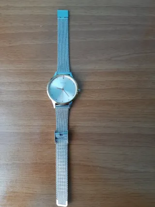 Reloj de pulsera mujer oro rosa y plateado