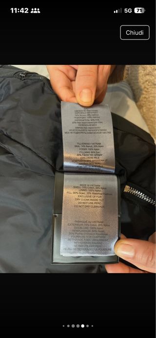 Giacca Moose Knuckles nera con cappuccio in pellic