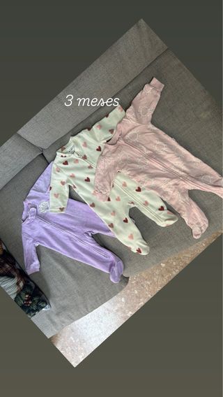 Lote 3 pijamas bebé 3 meses