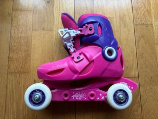 Patines 4 ruedas niña rosa y morado