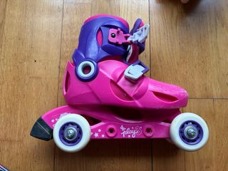 Patines 4 ruedas niña rosa y morado