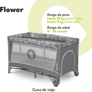 lionelo Flower Camita de Viaje 4 en 1