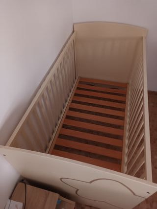 Cuna bebé y colchón 140x74x88