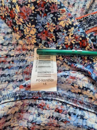 Blusa El Corte Inglés floral azul