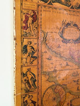 Mapa del mundo antiguo decorativo