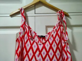 TEX - Mono tirantes estampado rojo