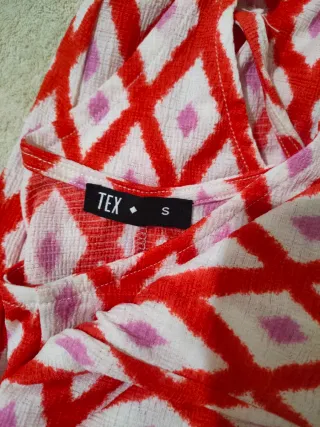 TEX - Mono tirantes estampado rojo