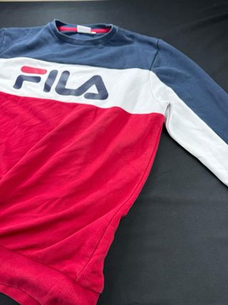 Felpa Fila uomo blu e rossa