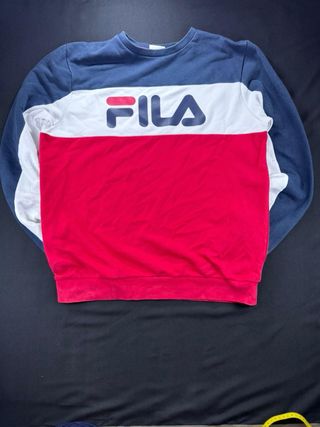 Felpa Fila uomo blu e rossa