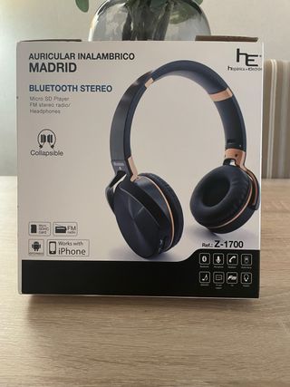 Auriculares Inalambricos Bluetooth Negro/Oro