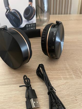 Auriculares Inalambricos Bluetooth Negro/Oro