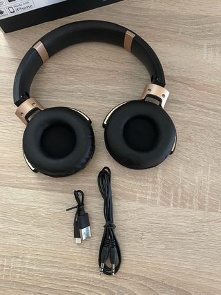 Auriculares Inalambricos Bluetooth Negro/Oro