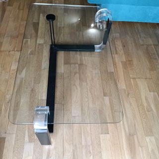 Mesa de centro diseño cristal y metal