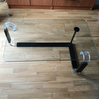 Mesa de centro diseño cristal y metal