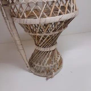 Sedia in vimini bianca