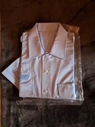 Camisa manga corta azul talla 39