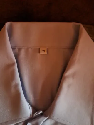 Camisa manga corta azul talla 39