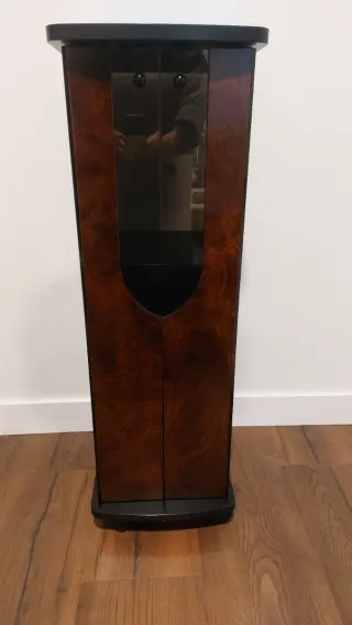 Mueble equipo música madera y cristal