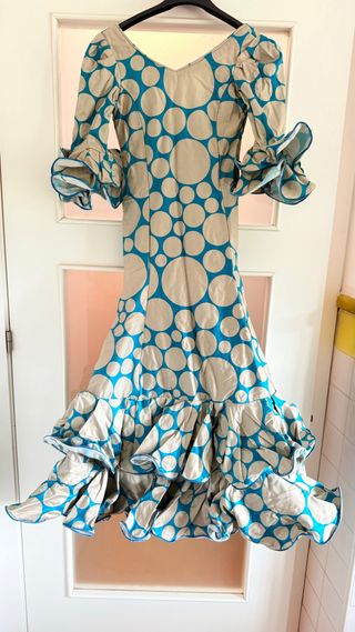 Traje Gitana Turquesa y gris de niña-adolescente