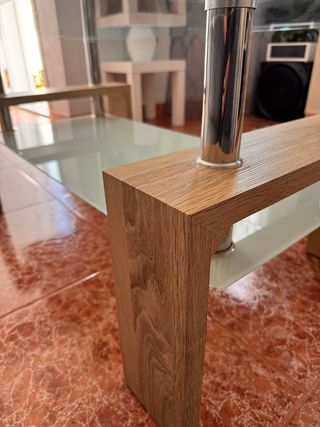 Mesa de centro de cristal