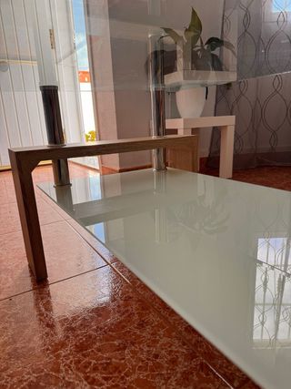 Mesa de centro de cristal
