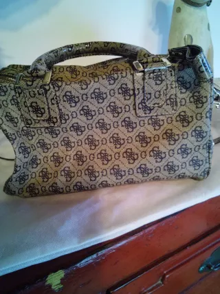 Borsa Guess Beige/Marrone Monogram