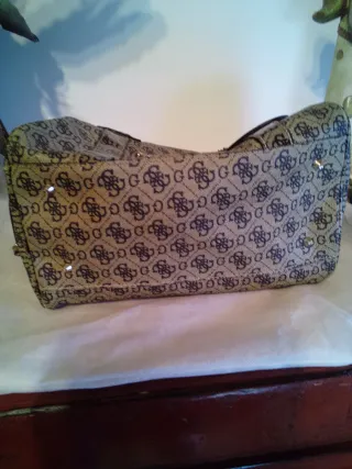 Borsa Guess Beige/Marrone Monogram